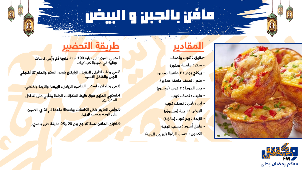 مافن بالجبن و البيض