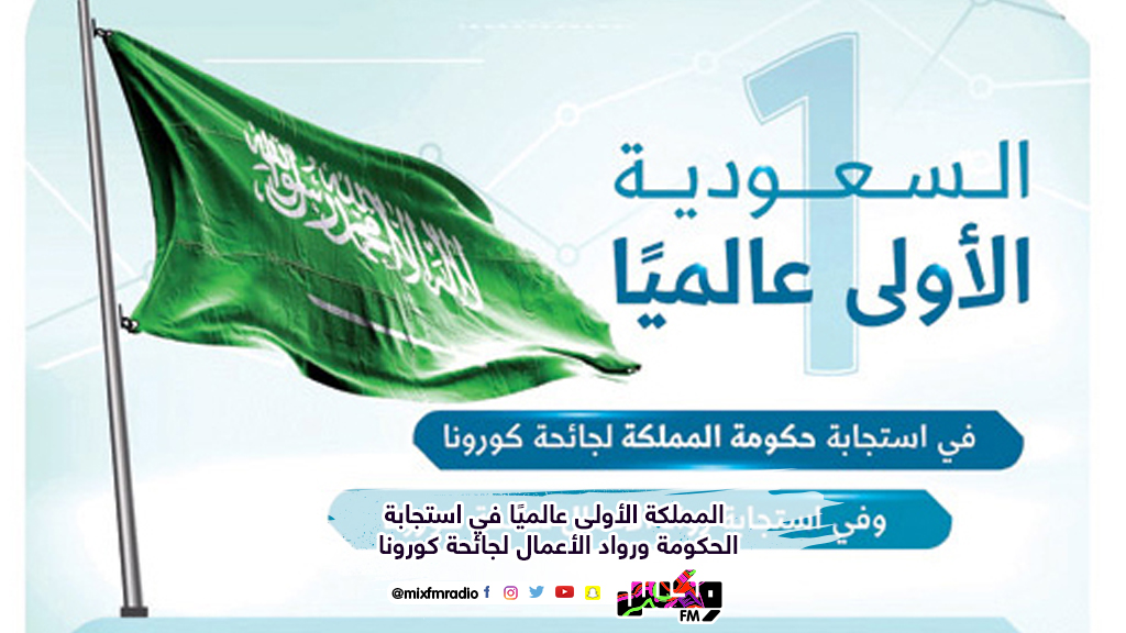 المملكة الأولى عالميًا في استجابة الحكومة ورواد الأعمال لجائحة كورونا