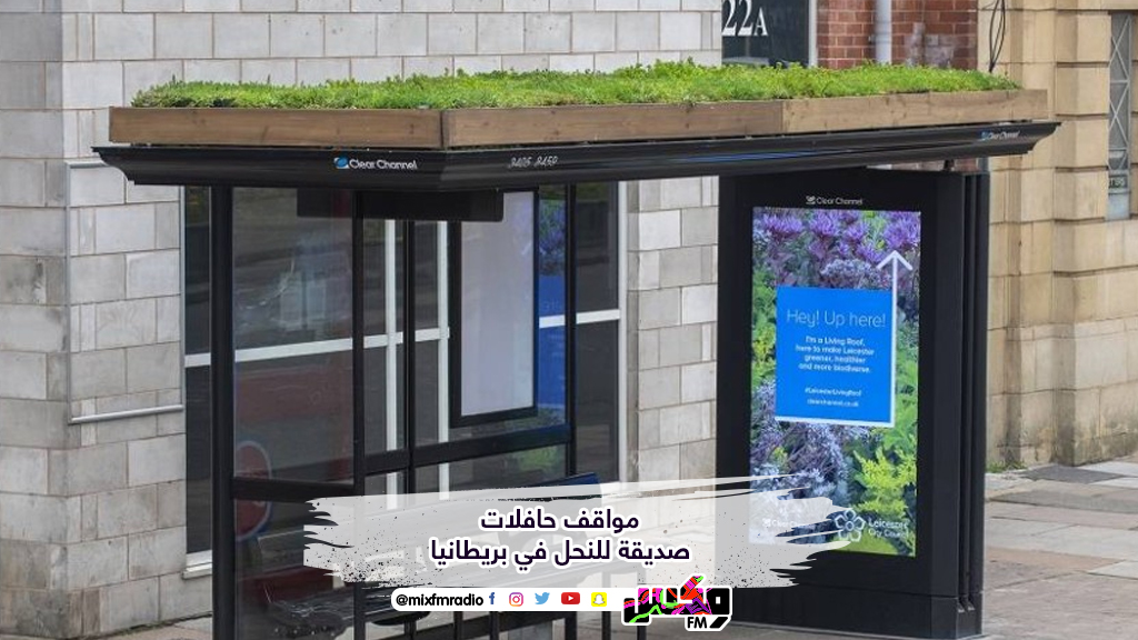 مواقف حافلات صديقة للنحل في بريطانيا